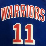 NBA 11 Thompson Warriors 75th Anniversary Maillot Maillot bleu imprimé